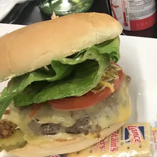 Cheeseburger with Gouda cheese. Yum!