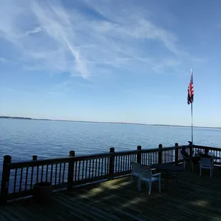The deck at river house