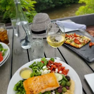 Cyprus Salad with salmon was divine