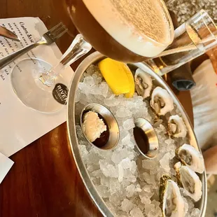 Oysters and espresso martini