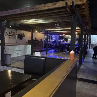 a view of the dining area