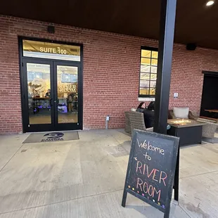 the entrance to the river room