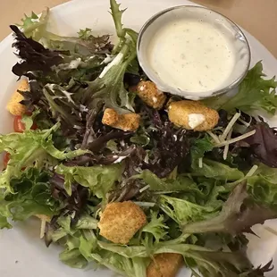 a salad with dressing