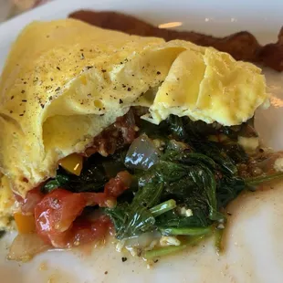 Delicious veggie omelette!