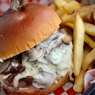 Mushroom Swiss Burger