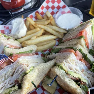 Turkey Bacon Club Sandwich