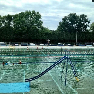 The lap pool is big enough for canoeing...see?