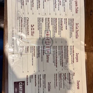 Riviera Menu