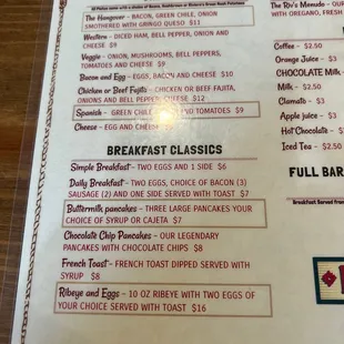 Great breakfast prices!