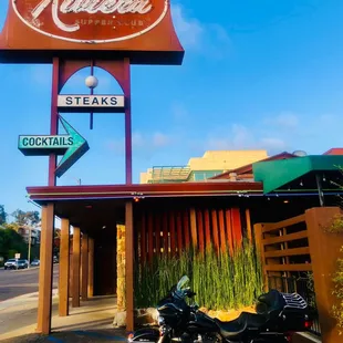 The clientèle of the Riviera Room often arrives by motorcycle, making for a most eclectic crowd.