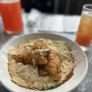 fish and grits