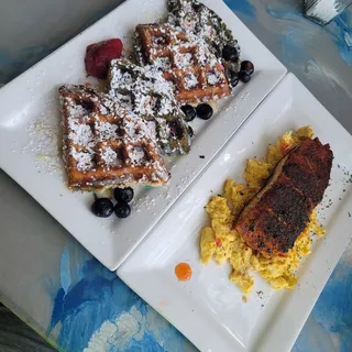 Blackened Salmon and Eggs