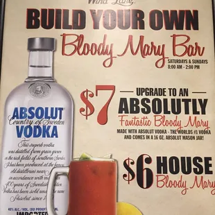 Build your own Bloody Mary Bar
