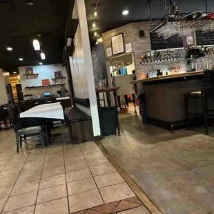 Bar and seating area.