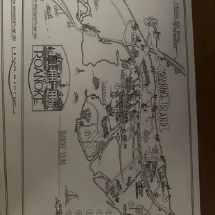 A map of Roanoke provided to us.