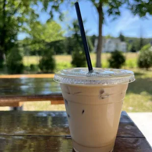 iced lavender oat milk latte
