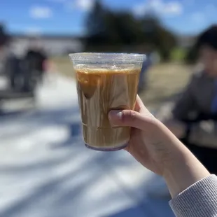 Lavender iced coffee