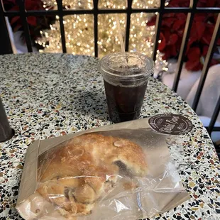 Cold brew &amp; a bear claw