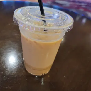 Iced coffee 16 oz $4.50 6/23. Located inside Excalibur.