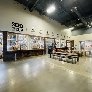 the inside of the building