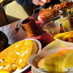 a table full of food