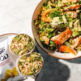 Asian wrap and salad