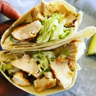 Grilled chicken wrap