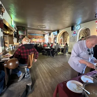 The Customers enjoying a beautiful  Thanksgiving Dinner.