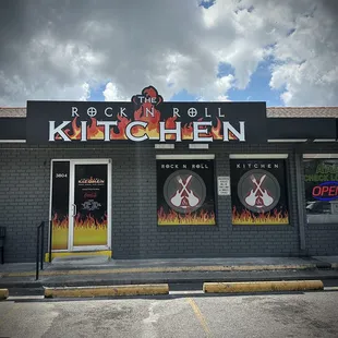 the front of the restaurant