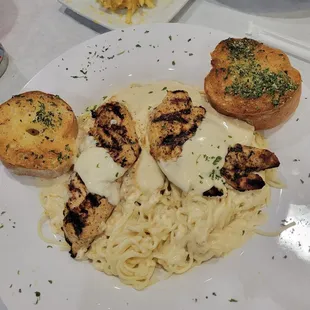 Grilled Chicken over Angel Hair