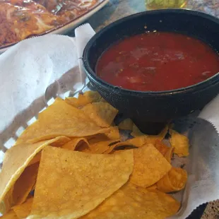 Chips and bomb salsa!
