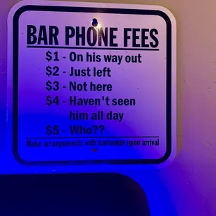 Cool sign near jukebox