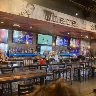 a view of the bar area