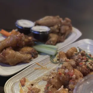 Wings and tater tots