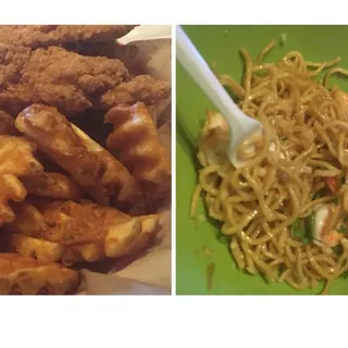 Garlic Noodles with Shrimp