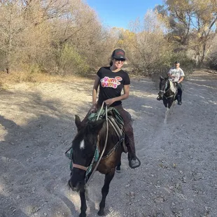 Iris and I on the ride, taken by Chris who shared photos after.