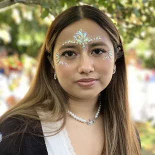 Festival Make-Up with Gems &amp; Glitter Sparkle