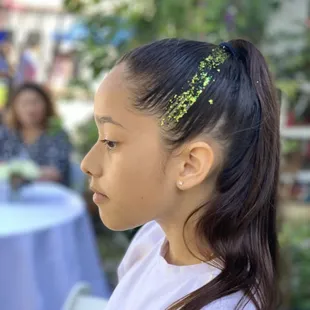 Festival Hair with a little sparkle