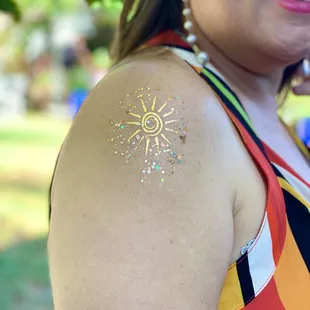 Gold Foil Tattoos with a little Glitter