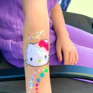 Airbrush Tattoos with Glitter