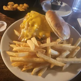 RodeSide burger and fries