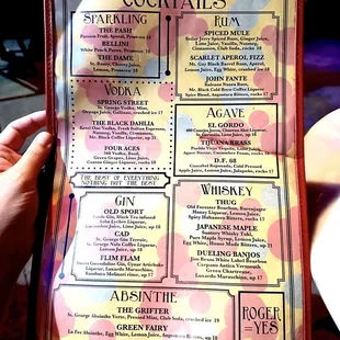 Menu, side 2 of 2, September 2023