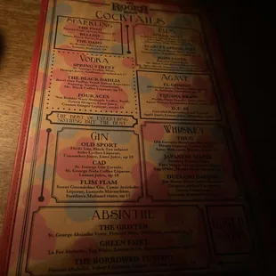 Menu as of 11/24/23