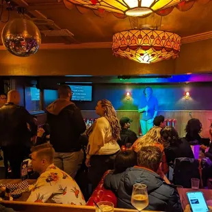 Packed karaoke night
