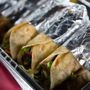 We ordered the Chicken Masala and Achaari Aloo for our group picnic. The rolls were flavorful, individually wrapped, never soggy.