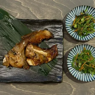 Kama Nitsuke: Braised Fish Collar | $15 (wakame salad included w/ futomaki)