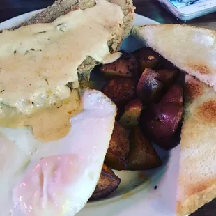 Chicken fried steak with peri peri gravy