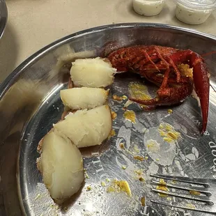 Potatoe and crawfish