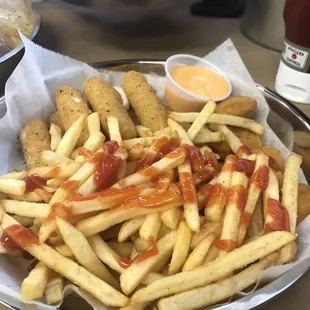 Kids platter. Big portion enough for 2 kids for sure.