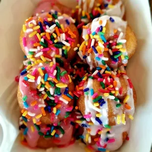 Happy Birthday, half strawberry half vanilla. Super good..